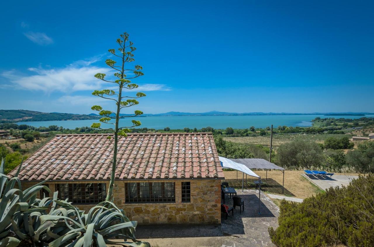 Poloturisticoumbria Rustico Con Piscina Vista Lago Пасиняно сул Тразимено Екстериор снимка